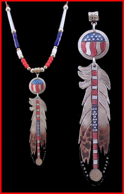 Flag Feather Nickel Silver